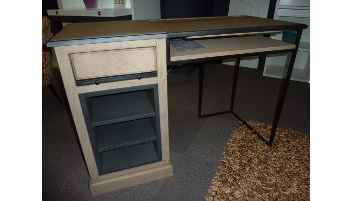 ZAGAS - Bureau chêne avec plateau ouvrant et...