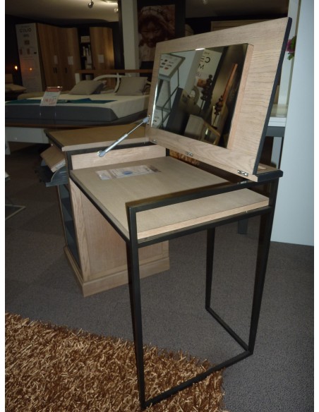 ZAGAS - Bureau chêne avec plateau ouvrant et tiroir coulissant (EXPO)