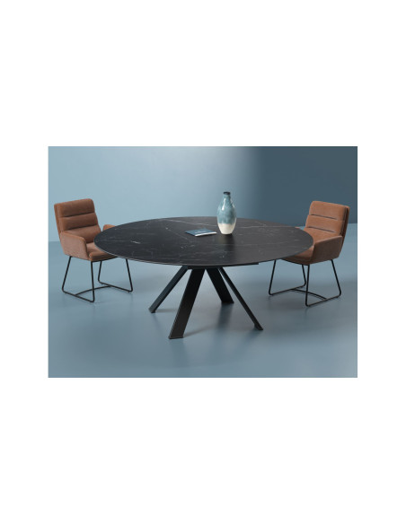GRANDE AUSTIN - Table de repas extensible deux allonges intégrées (EXPO)