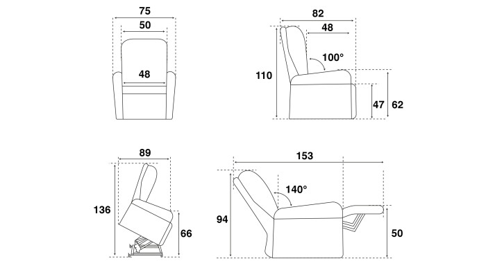 ENIX - Fauteuil releveur relaxation 1 moteur...