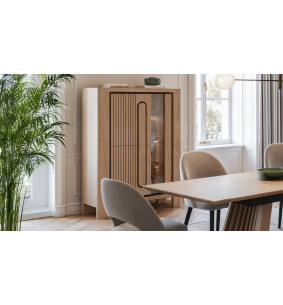 CAP - Vitrine 2 portes pleine 1 porte vitre  