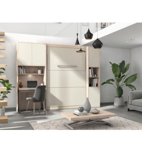 SMART - Armoire lit vertical avec bureau  2