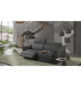 SACHA - Canapé 3 places convertible et relaxation couchage 140 (Stella 17)  