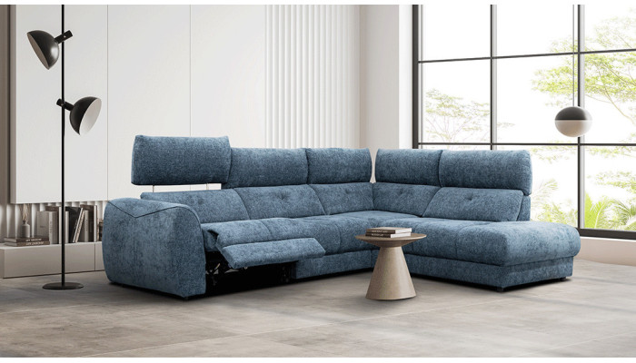GARDEN - Canapé d'angle, 1 relax électrique  