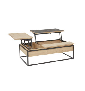 DESK - Bureau relevable dessus céramique sur verre   2