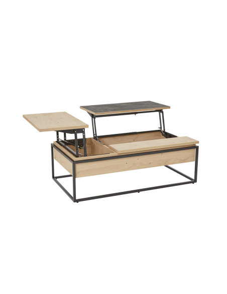 DESK - Bureau relevable dessus céramique sur verre  