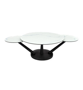 Chicago - Table basse 3 plateaux pivotants 