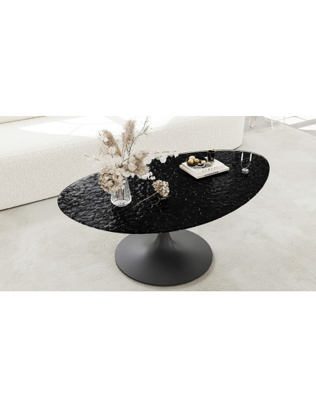ALISSE  - Table basse waterglass forme irrégulière 