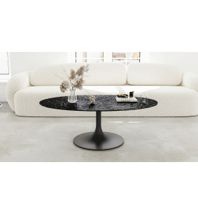 ALISSE  - Table basse waterglass ovale 