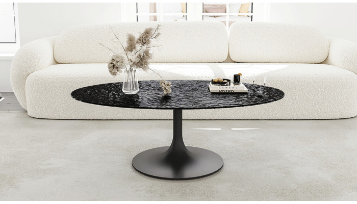 ALISSE  - Table basse waterglass ovale 