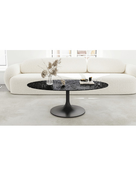 ALISSE  - Table basse waterglass ovale 
