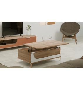 LUBA - Table basse avec plateau relevant  