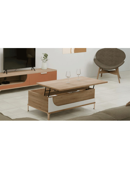 LUBA - Table basse avec plateau relevant  