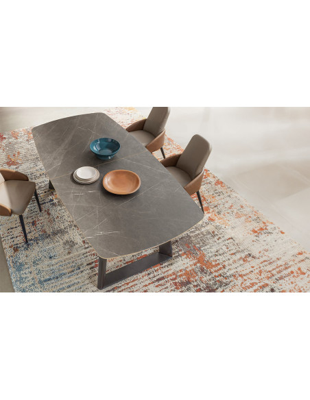 Elos - Table plateau chêne extensible 