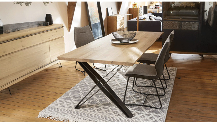 FUSION - Table 4 pieds X métal  