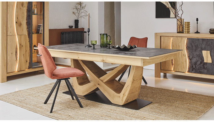 LEGEND - Table repas 220 x 100 - 3 allonges 