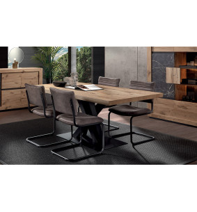 Ascha - Table de séjour pieds croisés  2