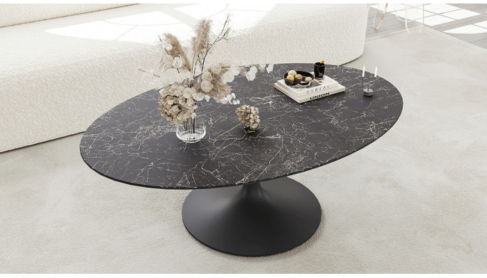 ALISSE  - Table basse waterglass ovale 