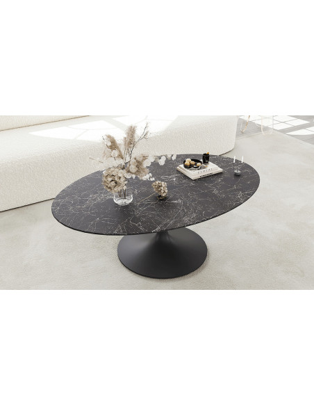 ALISSE  - Table basse waterglass ovale 