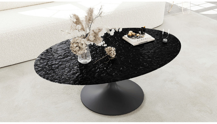 ALISSE  - Table basse waterglass ovale 
