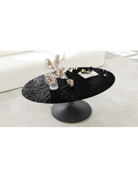 ALISSE  - Table basse waterglass ovale 