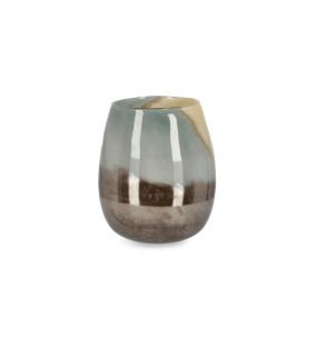 VASE MERCURY BOMB VERRE MARRON  