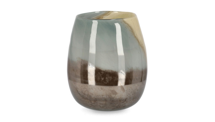 VASE MERCURY BOMB VERRE MARRON  