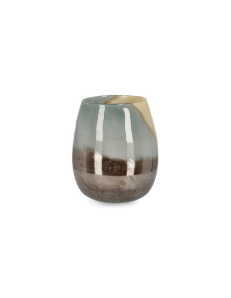 VASE MERCURY BOMB VERRE MARRON  