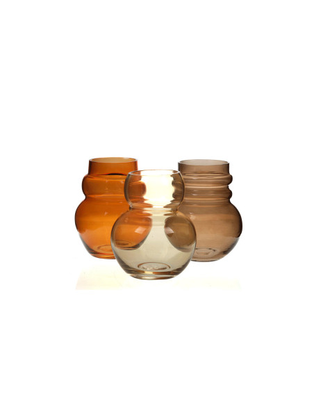 Vase rond ode 3 designs assortis h18  