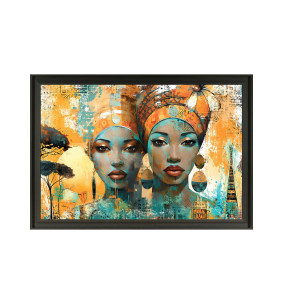 Romaric - Tableau 2 africaines turquoises  2