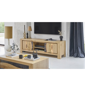 LEGEND - Meuble TV 2 portes 1 niche L180  