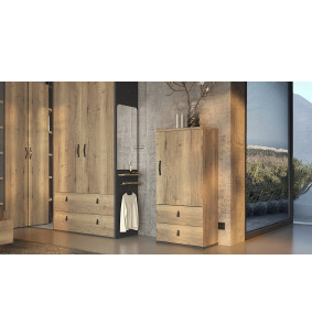 OPERA - Chiffonnier 1 porte 2 tiroirs (Porte reversible)  