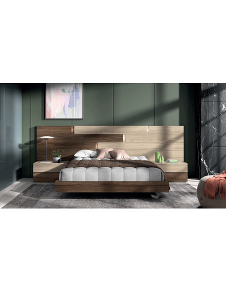 COSMO - Lit pour couchage 140x190, 2 chevets  