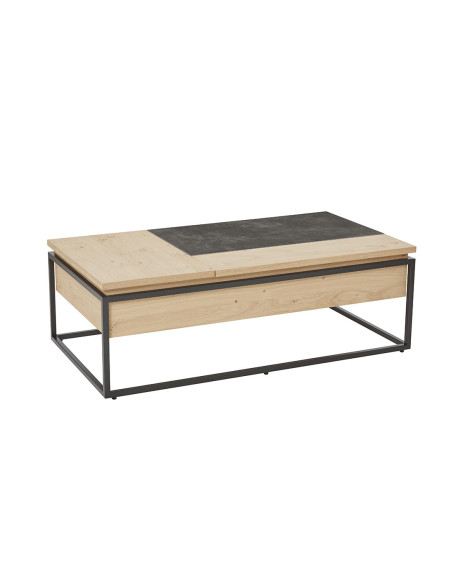 DESK - Bureau relevable dessus céramique sur verre  
