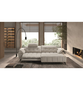 LANZA - Canapé chaise longue, assise coulissante électrique   2