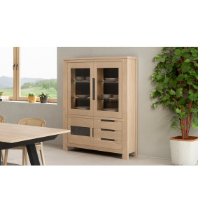 Elos - Vitrine 2 portes vitrées, 1 porte et 3 tiroirs  2