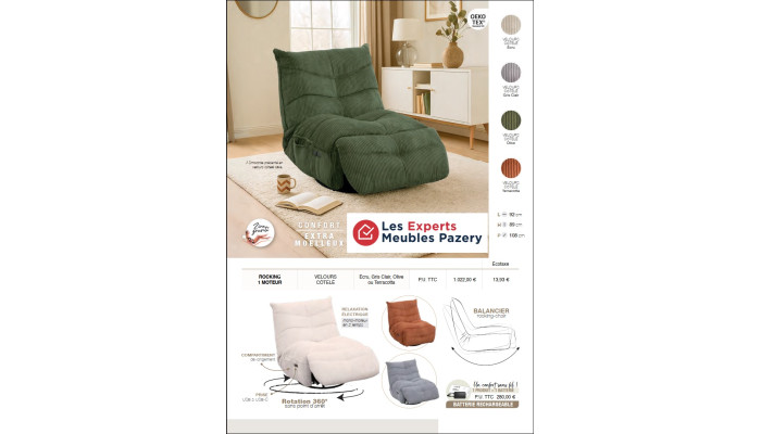 MOOTHIE - Fauteuil relax pivotant...