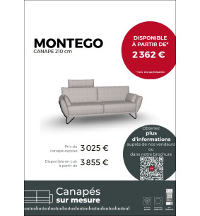 MONTEGO - Canapé 2 places 210 cm (EXPO)