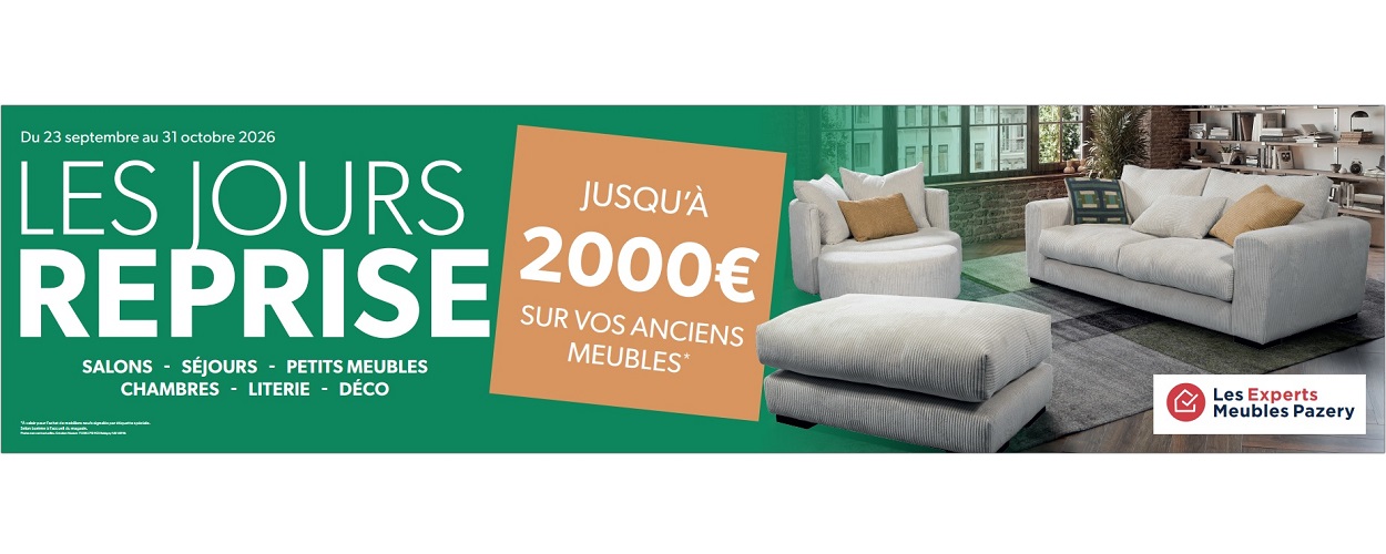 LES JOURS REPRISE du 23 septembre 2026 au 31 octobre 2026